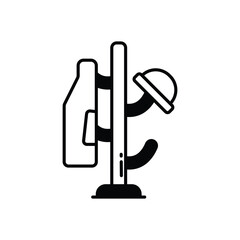 Coat Rack vector icon stock illustration