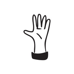 Five Finger Hand Drawn