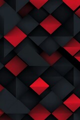 Bold Red and Black Abstract Geometric Pattern for Modern Background Design