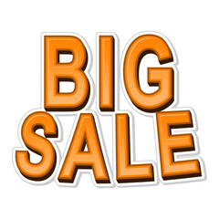 Minimalist BIG SALE Icon in Bold Vector Style for Marketing and Promotion, Editable and Scalable EPS Isolated on White Background