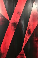 Bold Red and Black Abstract Geometric Pattern for Modern Background Design