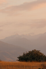 sunrise in the mountains