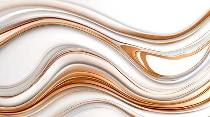 Elegant Abstract Wavy Background with Soft Golden and White Tones for Creative Design, Digital Art, and Modern Luxury Aesthetic Projects