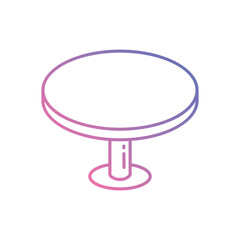 Patio Table vector icon stock illustration