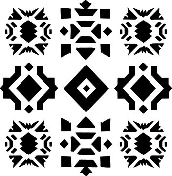 Aztec Navajo pattern. Vector Aztec Navajo geometric shape seamless pattern background. The geometric southwest pattern is used for fabric, textile, home decoration elements, upholstery, and wrapping.