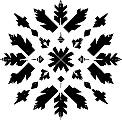 Aztec vector elements. Ethnic ornament. Tribal design, geometric symbols for border, frame, tattoo, logo, cards, decorative paper. Navajo motifs