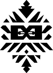 Aztec vector elements. Ethnic ornament. Tribal design, geometric symbols for border, frame, tattoo, logo, cards, decorative paper. Navajo motifs