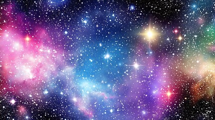 Fototapeta premium A Cosmic Tapestry of Stars and Nebulae