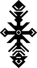 Aztec vector elements. Ethnic ornament. Tribal design, geometric symbols for border, frame, tattoo, logo, cards, decorative paper. Navajo motifs