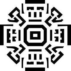 Aztec vector elements. Ethnic ornament. Tribal design, geometric symbols for border, frame, tattoo, logo, cards, decorative paper. Navajo motifs