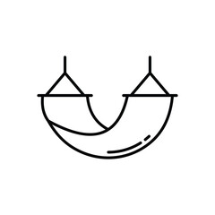 Hammock vector icon stock illustration