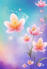 Beautiful Wild flowers in a sunny spring day