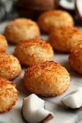 cookies with almonds and coconut flakes