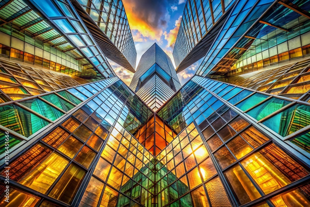Poster elegant architectural design showcase: modern relationships between spaces, structures, and light in