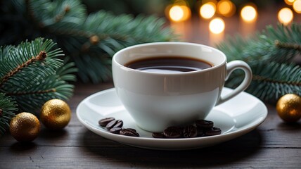 white_ceramic_cup_with_black_coffee chrismas decoration