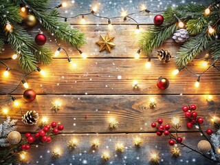 Elegant Christmas Invitation Background Featuring Soft Snowflakes and Warm Twinkling Lights, Capturing the Festive Spirit with a Touch of Whimsy and Holiday Cheer for Your Celebrations