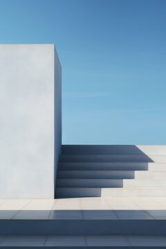 Emthy standy architecture staircase building.