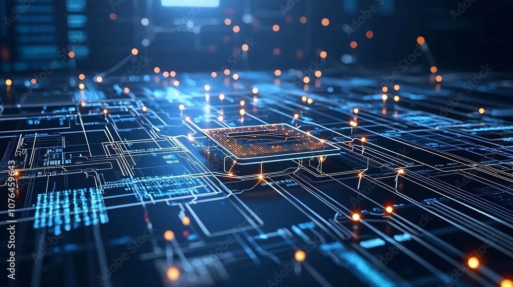 Poster Seamless Flow of Digital Connectivity and Continuous Information Exchange   Abstract Visualization of Interlinked Data Points and Flowing Light Lines Illustrating the Dynamic Nature of Modern Digital