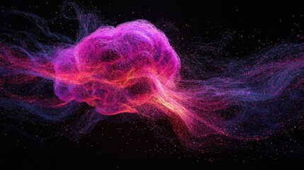 Obraz premium Abstract Colorful Cloud in Dark Background