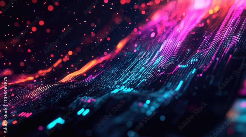 Aufkleber futuristic abstract design with colorful patterns