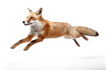 Fototapeta premium Fox long jump wildlife animal mammal.