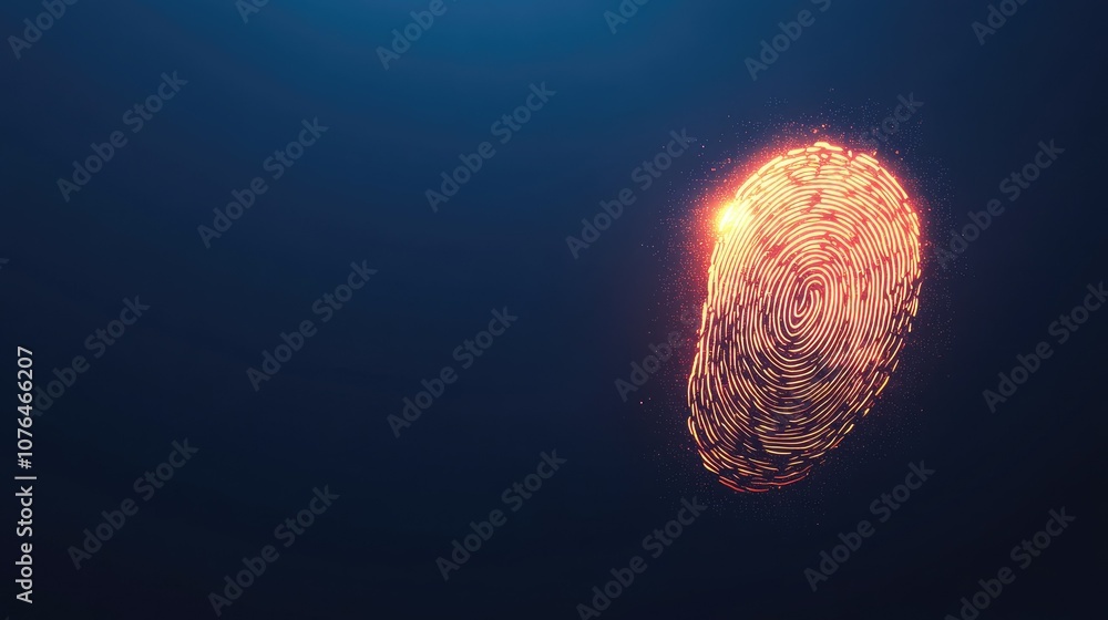 Poster digital fingerprint abstract background design