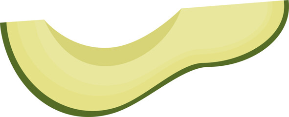 Avocado fruit slice illustration