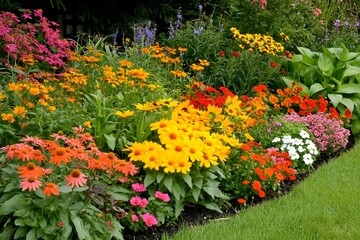 Obraz premium Vibrant lavender and herb plants in pots and fields, capturing the beauty and tranquility of blooming flowers, perfect for garden and nature themes