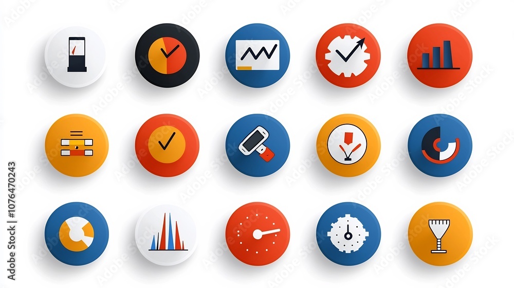 Poster Pixel Perfect Icon Collection Representing Risk Management Themes Such as Warnings Protection and Risk Assessments for Digital Applications and Design