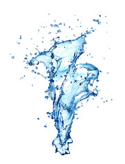 Water splash on white