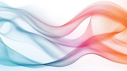Fototapeta premium Abstract Swirling Waves of Color on a White Background