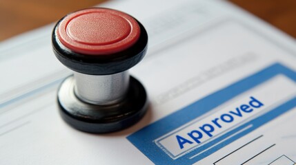 Approved Medical Application Paperwork with Stamp