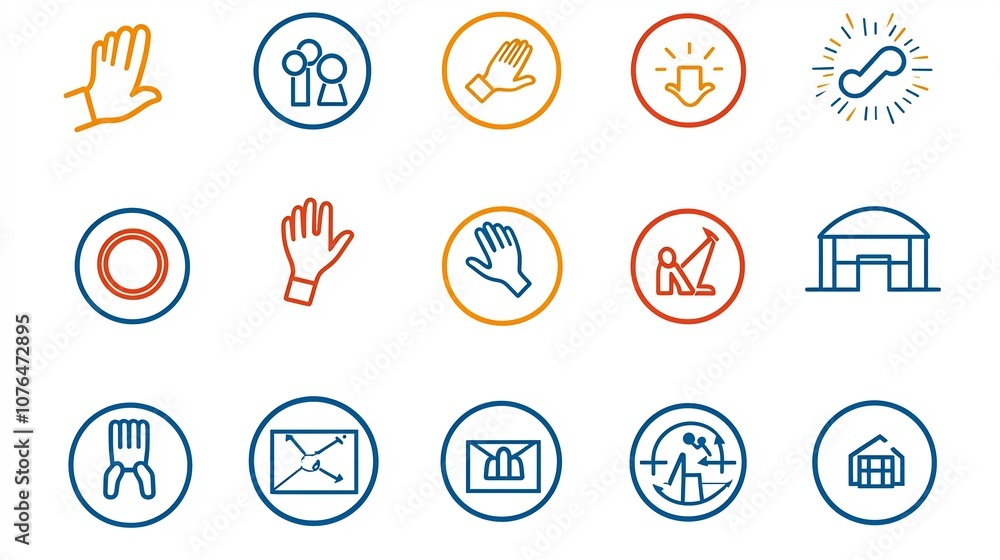 Aufkleber icons depicting various community support symbols like helping hands support circles and volunteers with friendly colors and simple line art  These icons represent concepts of charity teamwork unity