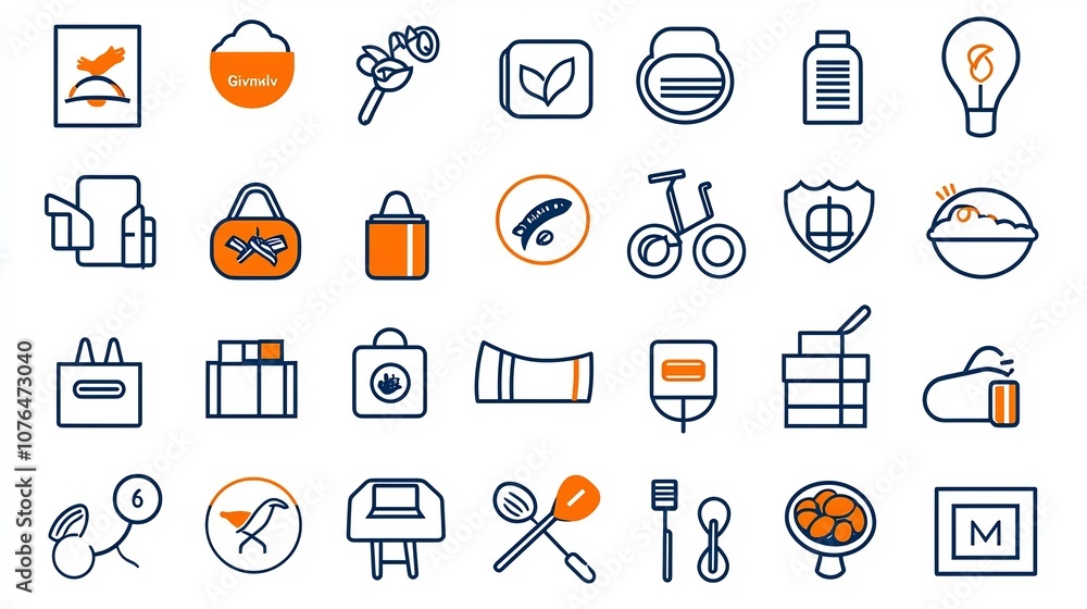 Aufkleber A comprehensive collection of icons representing various forms of charitable giving volunteering and community engagement  These modern and clean symbols depict the spirit of generosity