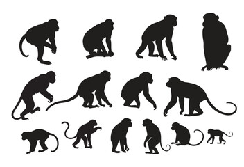 monkey silhouettes