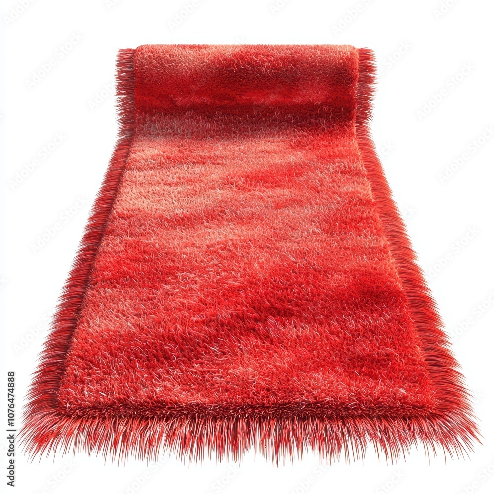 Poster a red carpet with a fuzzy texture