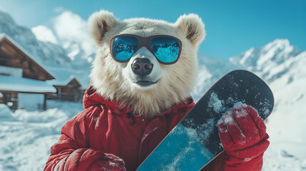 snowboarder on the snow