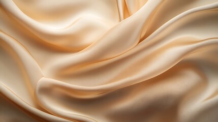 Obraz premium Abstract Draped Beige Silk Fabric Texture