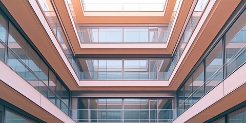 Fototapeta premium Minimalist desk setup, clean and productive home office, flat design illustration