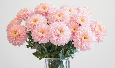 A vase full of pink flowers with a clear glass base
