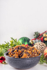 Homemade Christmas sweet mincemeat bowl
