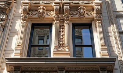 Obraz premium The building has a lot of detail and is very ornate