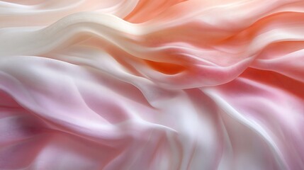 Obraz premium Abstract Pink and White Fabric Drapes with a Delicate Texture
