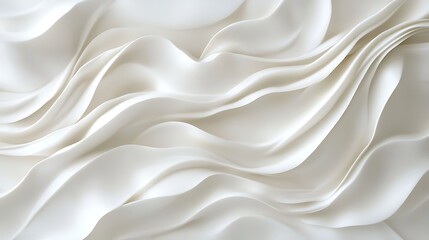 Obraz premium Abstract White Fabric Draped in Gentle Waves