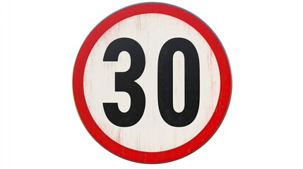 30 km/h Speed Limit Sign