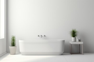 Fototapeta premium Bathroom bathtub architecture apartment.