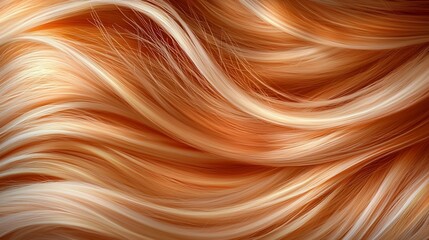 Flowing 3D Hair Texture with Soft Gradient Blend and Stylized Strands