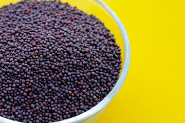 Raw organic black mustards seeds
