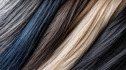 Fototapeta premium Stylized Alpha Channel Hair Texture Card with Smooth and Hair Strands Flow