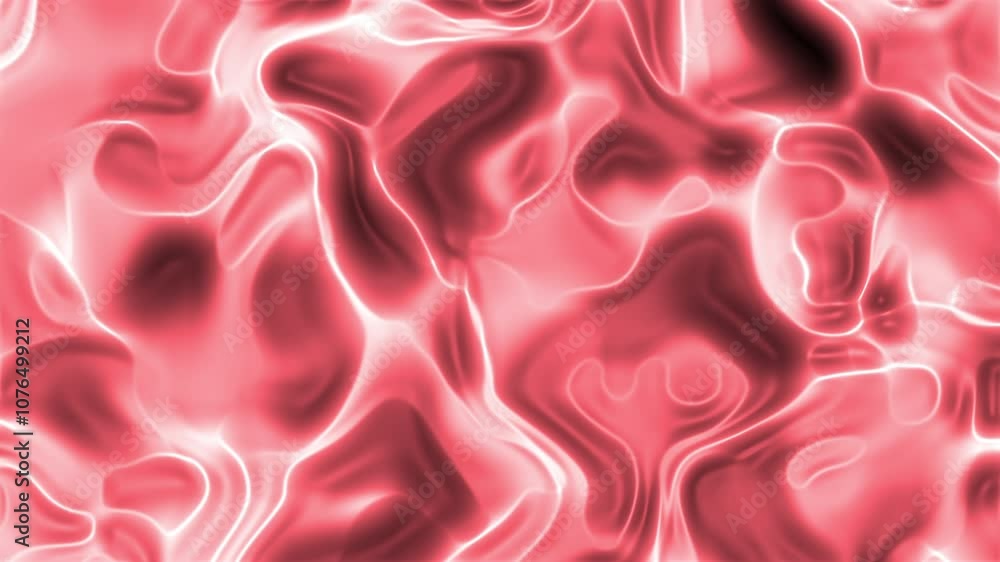 Poster abstract swirling background in vibrant red shades with glossy texture; ideal for artistic designs a